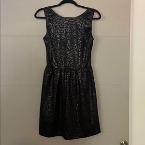 Black Rose Print Dress